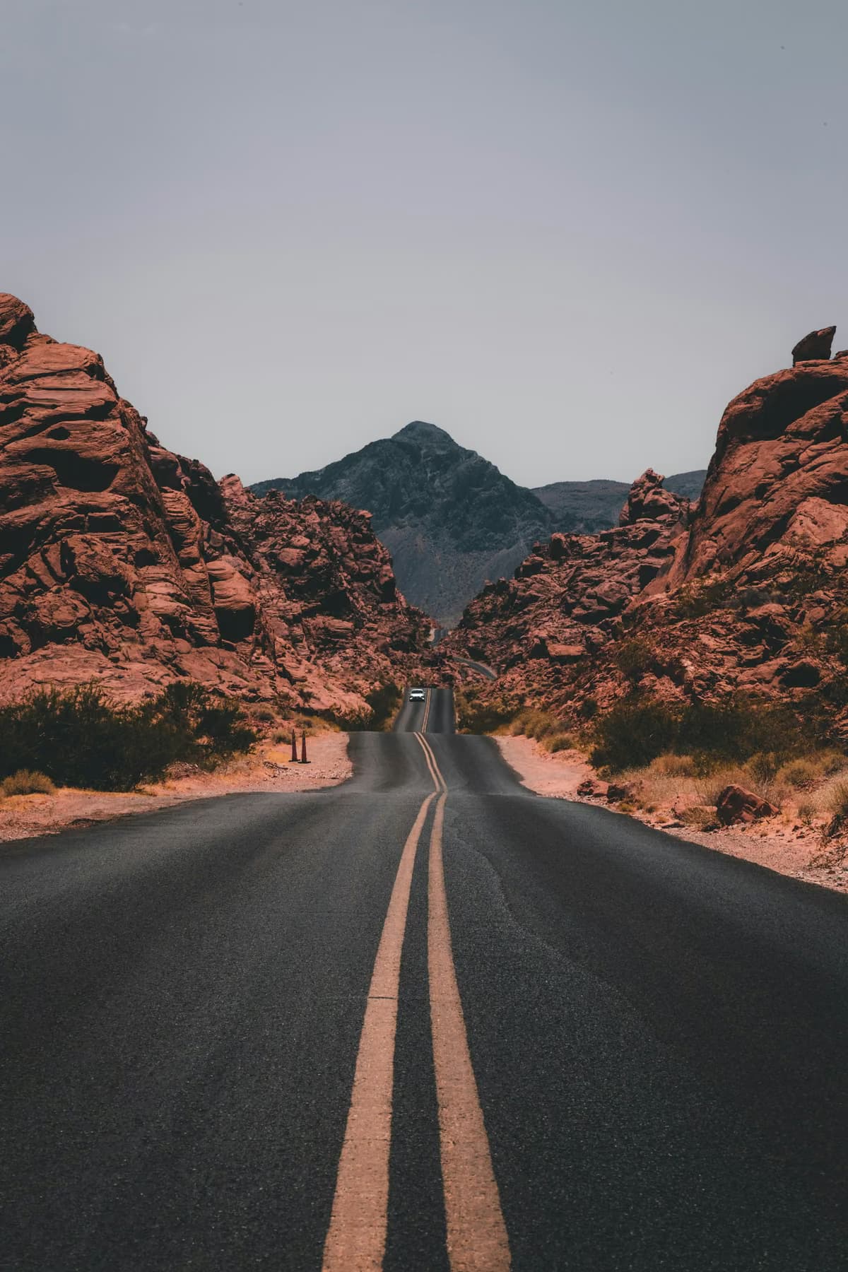 A road passing through mountains